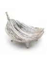 Frutero Grande de Hoja de Coco - Acabado Blanco | Elegante y Natural