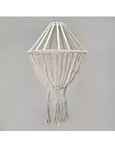 Araña de Macramé Natural y Negro | Iluminación Elegante y Minimalista 2