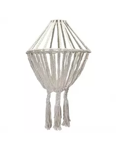 Araña de Macramé Natural y Negro | Iluminación Elegante y Minimalista