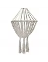 Araña de Macramé Natural y Negro | Iluminación Elegante y Minimalista