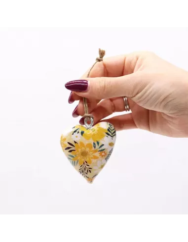 Corazón de madera decorativo grande | Decoración artesanal sostenible
