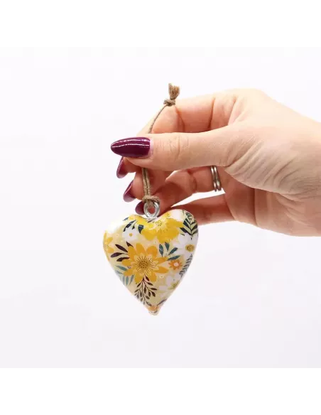 Corazón de madera decorativo grande | Decoración artesanal sostenible