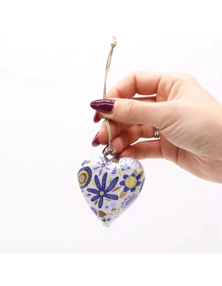 Corazón de madera decorativo grande | Decoración artesanal sostenible