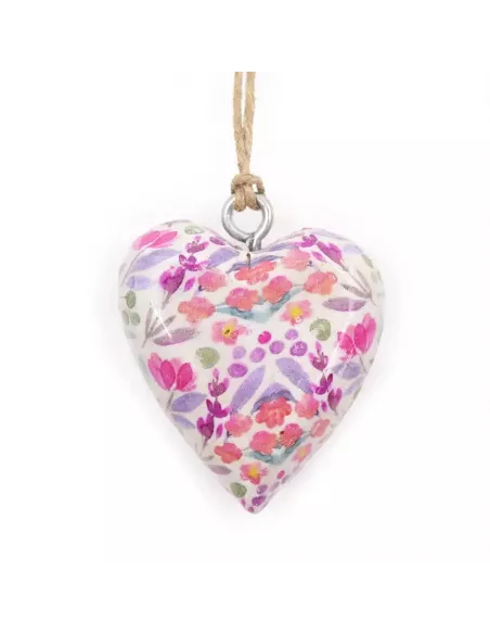 Corazón de madera decorativo grande | Decoración artesanal sostenible