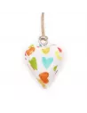 Corazón de madera decorativo pequeño artesanal y sostenible