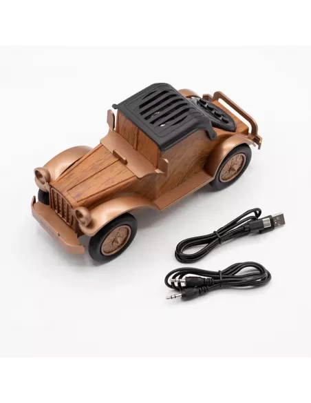 Altavoz Clásico para Coche Vintage con Soporte y Bluetooth – 5W