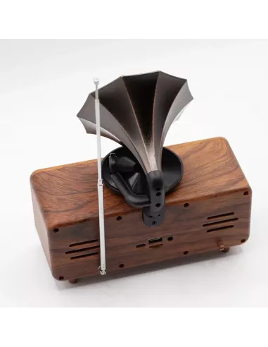 Altavoz de Gramófono Doble Mini Retro Bluetooth 5,4W x 2 – Estilo Vintage
