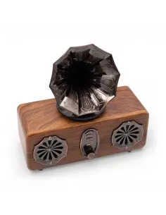 Altavoz de Gramófono Doble Mini Retro Bluetooth 5,4W x 2 – Estilo Vintage