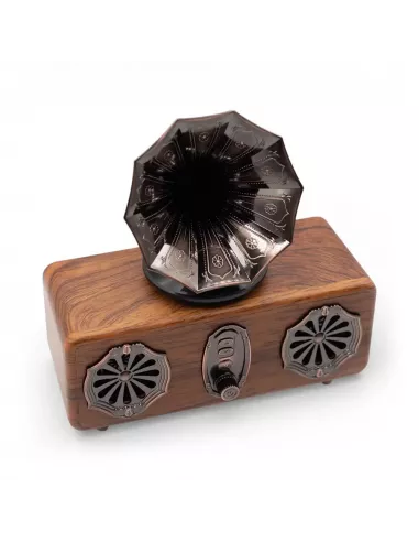 Altavoz de Gramófono Doble Mini Retro Bluetooth 5,4W x 2 – Estilo Vintage