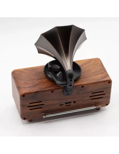 Altavoz de Gramófono Doble Mini Retro Bluetooth 5,4W x 2 – Estilo Vintage