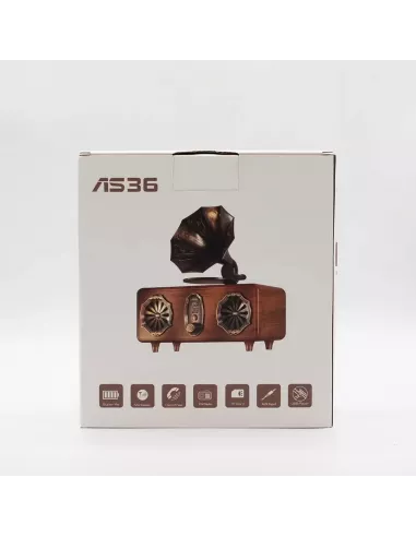 Altavoz de Gramófono Doble Mini Retro Bluetooth 5,4W x 2 – Estilo Vintage