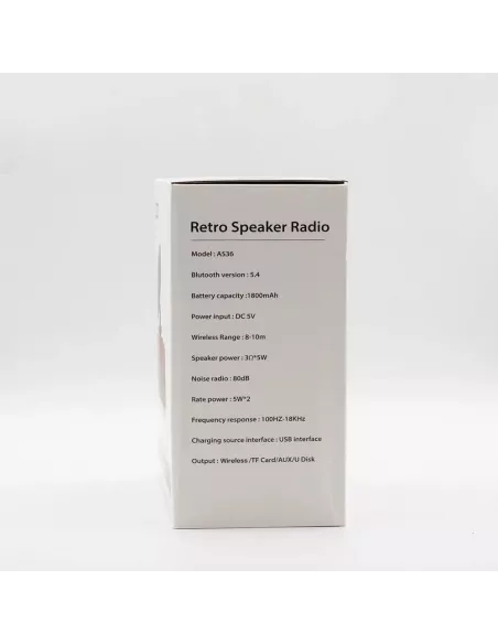 Altavoz de Gramófono Doble Mini Retro Bluetooth 5,4W x 2 – Estilo Vintage