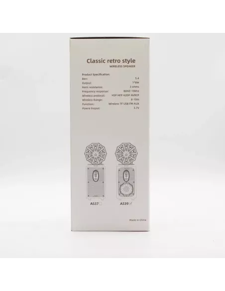 Altavoz Retro Gramófono Alto Extra Alto Bluetooth 8W – Diseño Vintage Elegante