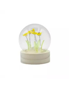 Domo de Jardín Floral Glow | Rosas Rojas, Girasoles y Luz LED Decorativa