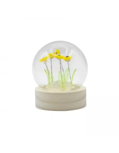 Domo de Jardín Floral Glow | Rosas Rojas, Girasoles y Luz LED Decorativa