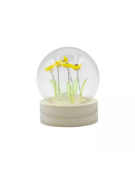 Domo de Jardín Floral Glow | Rosas Rojas, Girasoles y Luz LED Decorativa