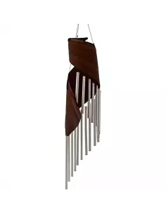 Campanillas de viento de hoja de coco | Decoración natural sostenible