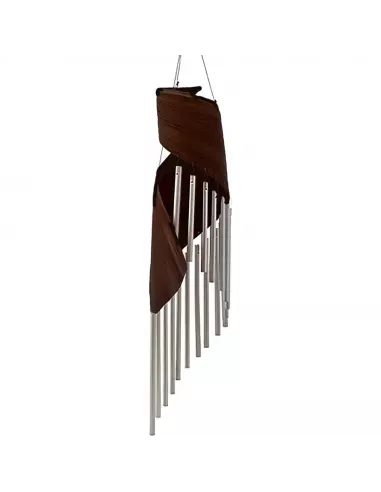 Campanillas de viento de hoja de coco | Decoración natural sostenible