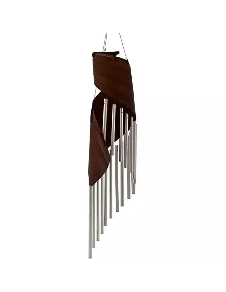 Campanillas de viento de hoja de coco | Decoración natural sostenible