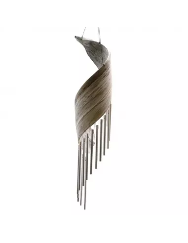 Campanillas de viento de hoja de coco | Decoración natural sostenible