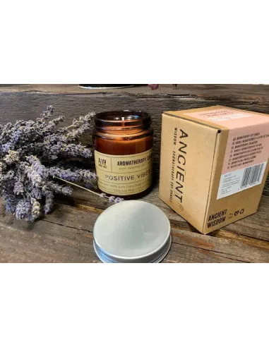 Vela de Aromaterapia Vibraciones Positivas | Salvia y Menta | Cera de Soja