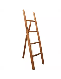 Escalera de teca natural | Decoración sostenible y artesanal