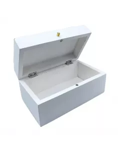Vintage Deco Caja Multiusos 22x12x10 cm Blanca con Diamantes 2