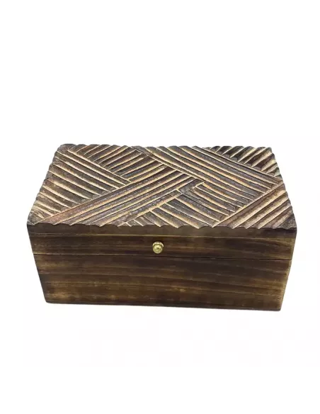 Vintage Deco Caja Multiusos 22x12x10 cm Líneas Antiguas Elegante