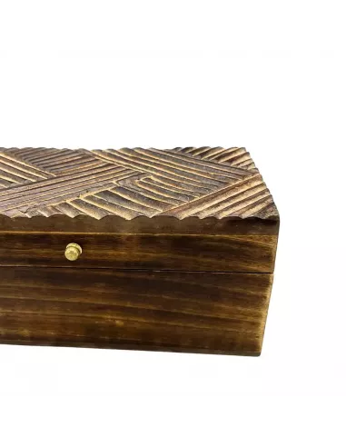 Vintage Deco Caja Multiusos 22x12x10 cm Líneas Antiguas Elegante