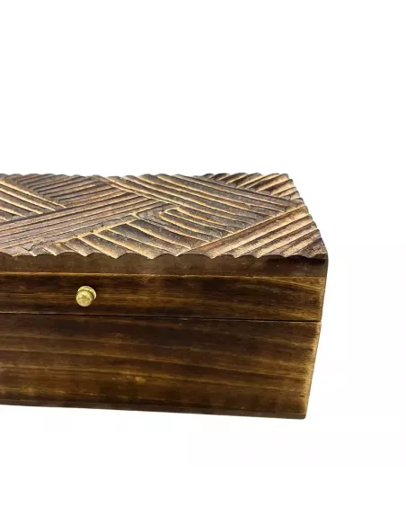 Vintage Deco Caja Multiusos 22x12x10 cm Líneas Antiguas Elegante