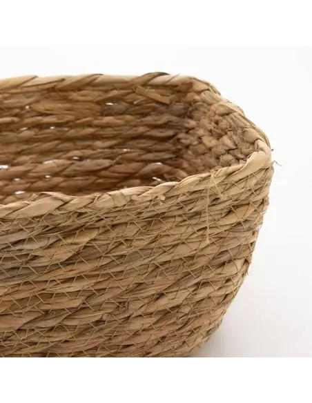Cestas Cuadradas de Hierba Marina Natural | Juego de 3 Artesanal