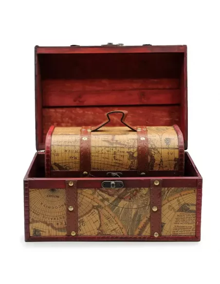 Cofre de Mapa Antiguo – Juego de 3 | Elegancia Vintage y Almacenamiento