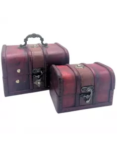 Cofre del Tesoro Juego de 2 | Cofres Decorativos Elegantes