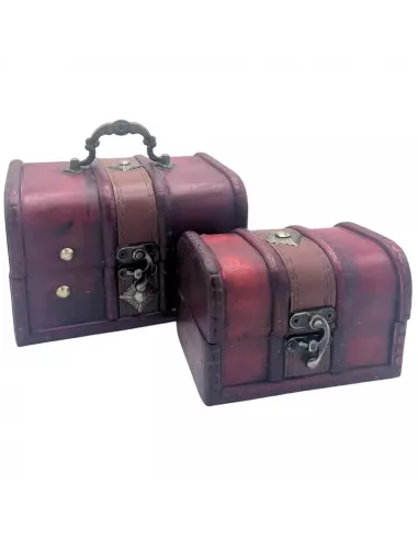 Cofre del Tesoro Juego de 2 | Cofres Decorativos Elegantes