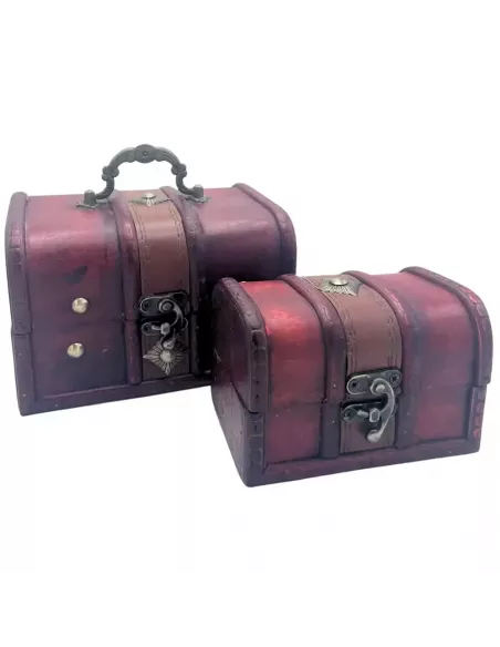 Cofre del Tesoro Juego de 2 | Cofres Decorativos Elegantes