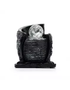 Fuente de Agua de Sobremesa 15x13x20 cm | Vasija y Bola de Cristal