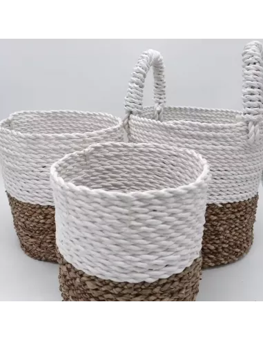 Juego de Cestas de Algas Marinas | Decoración Natural y Sofisticada