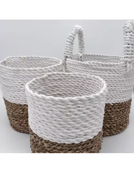 Juego de Cestas de Algas Marinas | Decoración Natural y Sofisticada