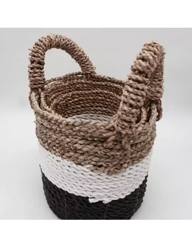 Juego de Cestas de Algas Marinas | Decoración Natural y Sofisticada