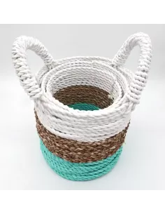 Juego de Cestas de Algas Marinas | Decoración Natural y Sofisticada 2