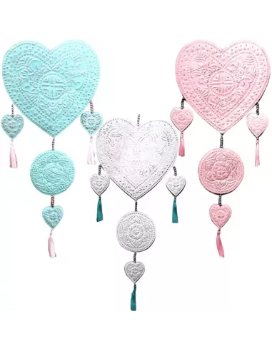 Móvil de Aluminio Corazones | Decoración Artesanal Balinesa