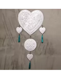 Móvil de Aluminio Corazones | Decoración Artesanal Balinesa 2