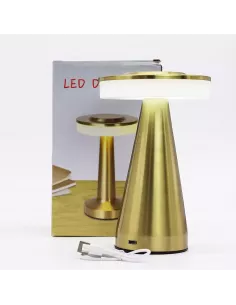 Lámpara Táctil Cobre | Tallo Alto Recargable USB-C 2