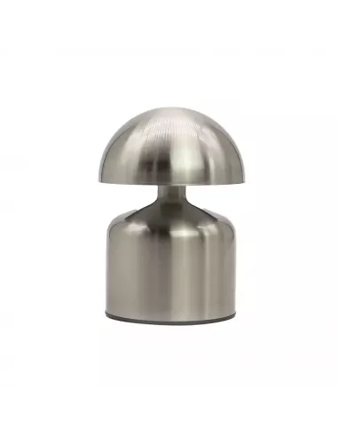 Lámpara Táctil Cúpula Plateada | Recargable USB-C