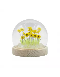 Domo de Jardín Floral Glow – Girasoles y Tulipanes LED USB | Decoración Elegante