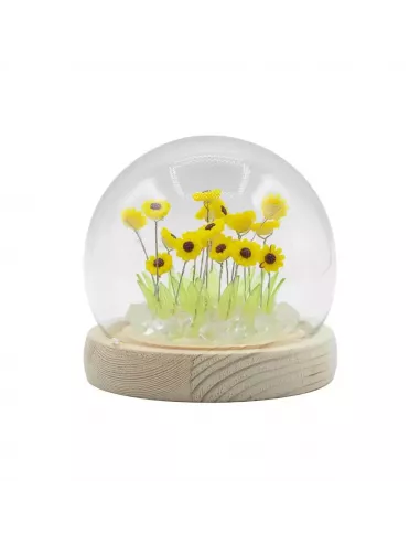 Domo de Jardín Floral Glow – Girasoles y Tulipanes LED USB | Decoración Elegante