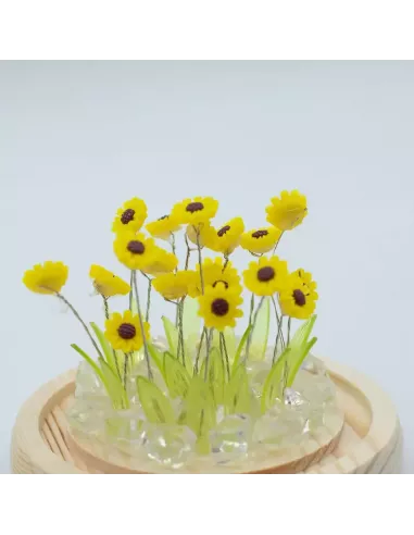 Domo de Jardín Floral Glow – Girasoles y Tulipanes LED USB | Decoración Elegante