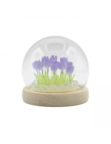 Domo de Jardín Floral Glow – Girasoles y Tulipanes LED USB | Decoración Elegante