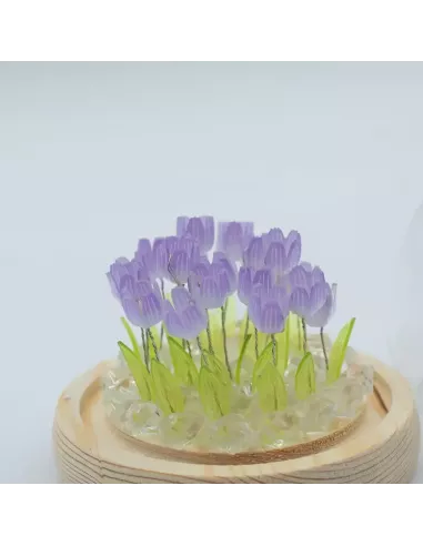 Domo de Jardín Floral Glow – Girasoles y Tulipanes LED USB | Decoración Elegante
