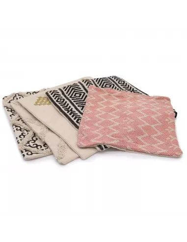 Funda de Cojín 40x40 Artesanal | Algodón Premium y Diseño Étnico Elegante